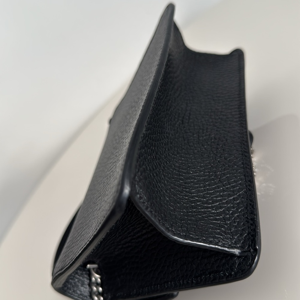 Gucci Black Dionysus Leather Top Handle Bag with Chain Strap, Box, Dust Cover - Picture 9 of 17